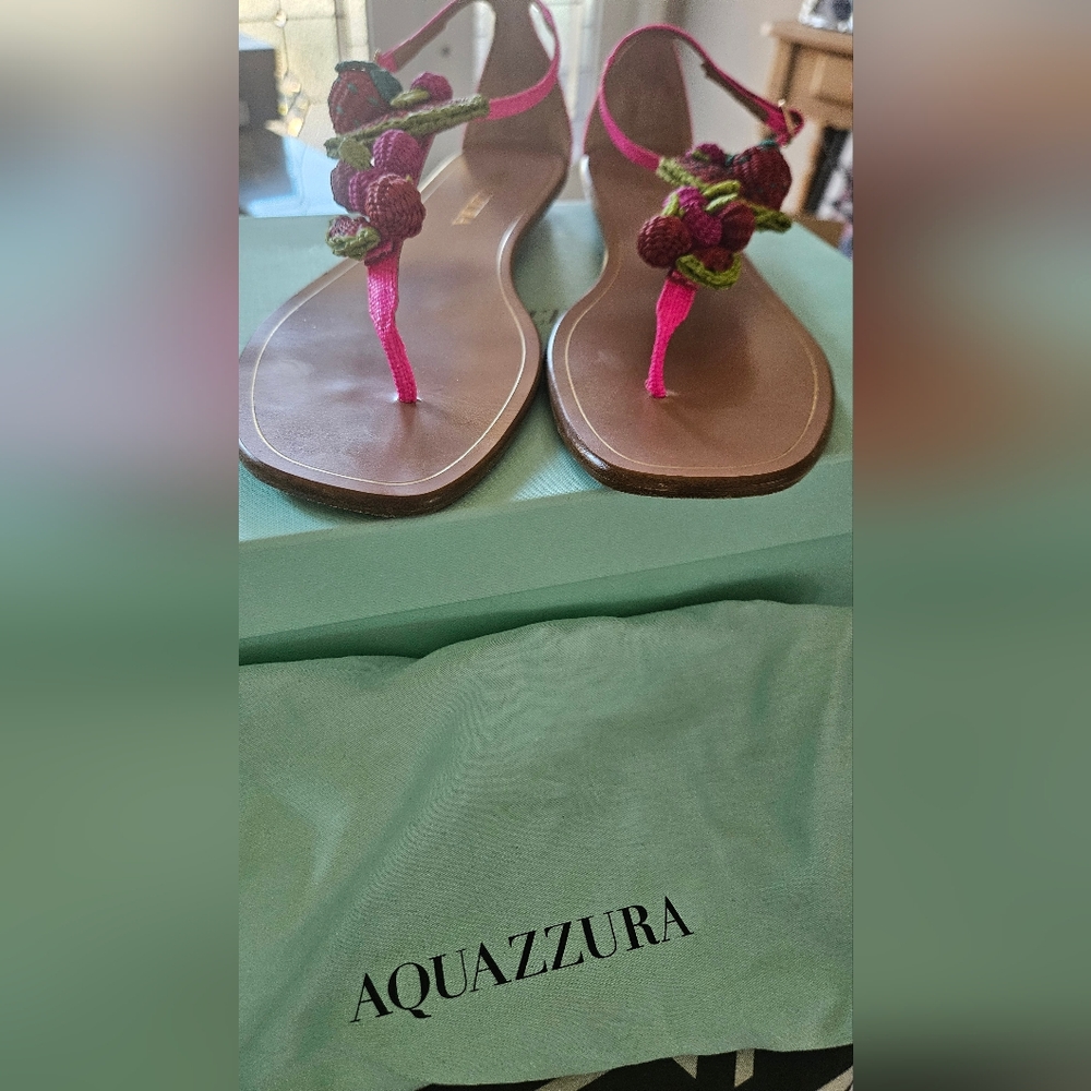 Aquazzura Strawberry Punch Sandals size 40 - Picture 6 of 16